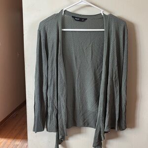 Simply Vera Vera Wang Olive Open-Front Cardigan